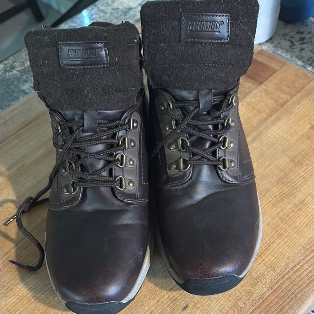 Khombu Brown Tactical Boots Durable Leather